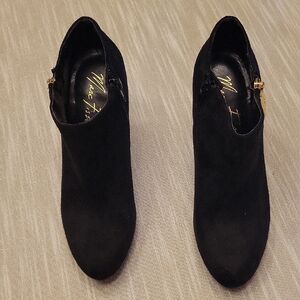 Marc Fisher Sleek Black Ankle Booties with Side Zipper